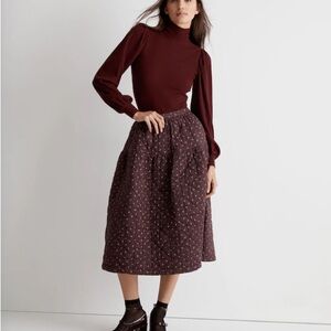 Madewell Quilted Cotton Midi Skirt